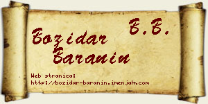 Božidar Baranin vizit kartica
